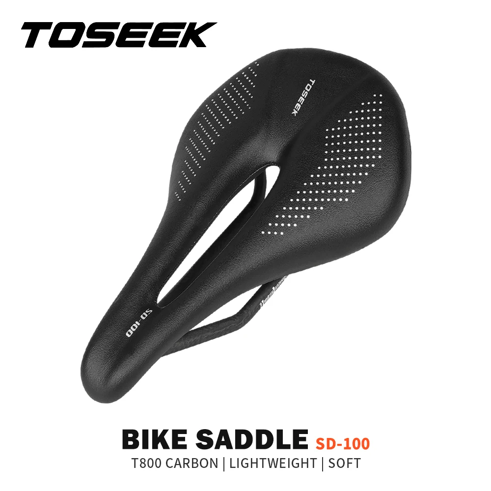 

Полностью карбоновое седло TOSEEK для горных и шоссейных велосипедов 143/155 мм, супер искусственная кожа, 135g, карбоновые направляющие, Велосипедное Сиденье