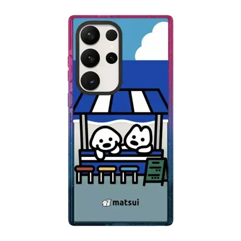 Cute Dog Acrylic Protective Case for Samsung Galaxy S22U S23U S24 Ultra S24+ Plus Shell with MagSafe