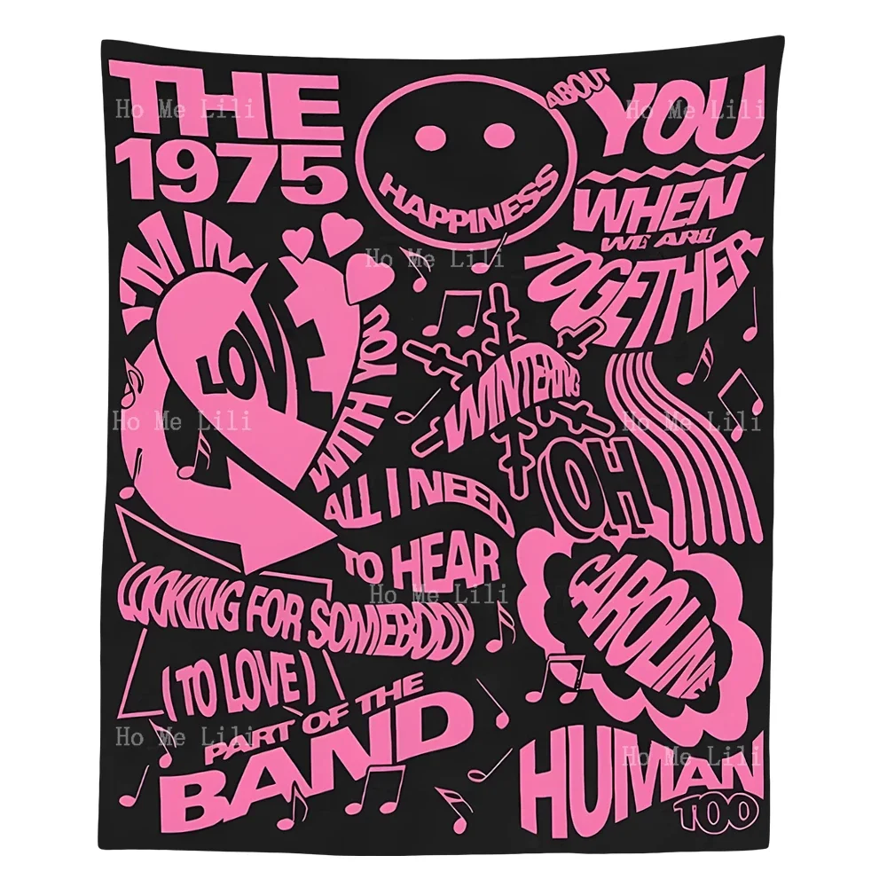 Забавный креативный винтажный гобелен группы музыки 1975 Настенный декор для