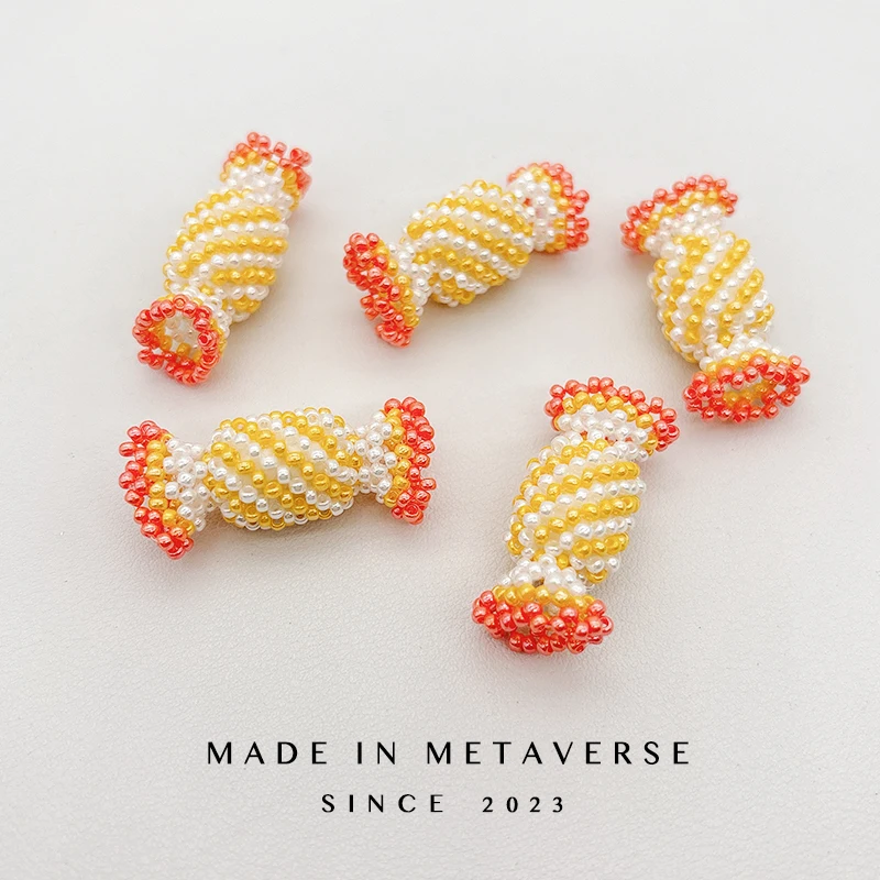 Конфеты из бисера ручной работы Рисовые бусины Шпилька Аксессуары для волос