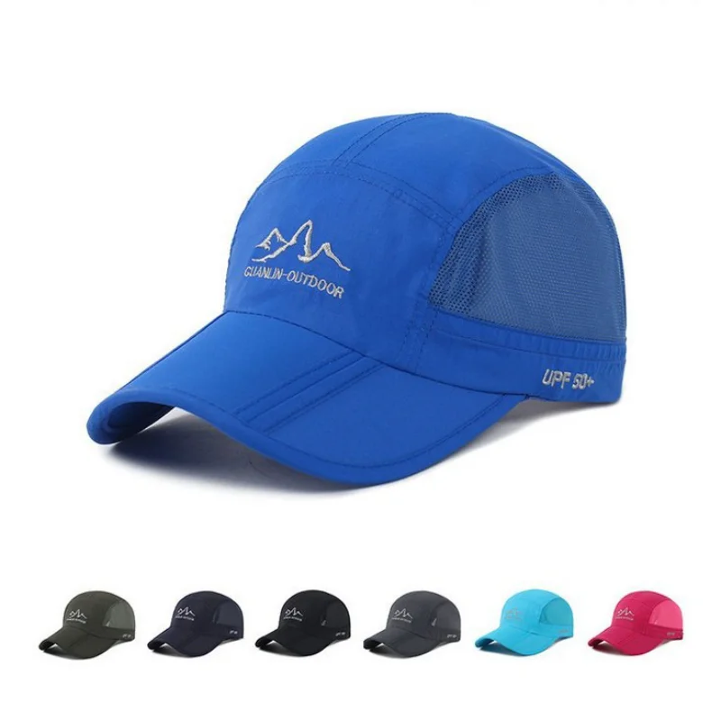 

Women's Summer Quick-drying Mesh Baseball Cap For Men Outdoor Sport Folding Fishing Snapback Cap Portable Sun Protection Dad Hat