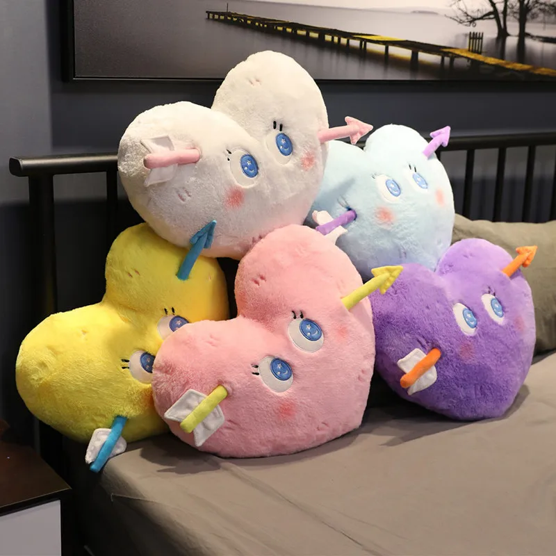 

Valentine's Day Gift Love Pillow Kawaii Personality Wearing Heart Plush Toy Creative Cute Love Doll Stuffed Toys For Girlfriend