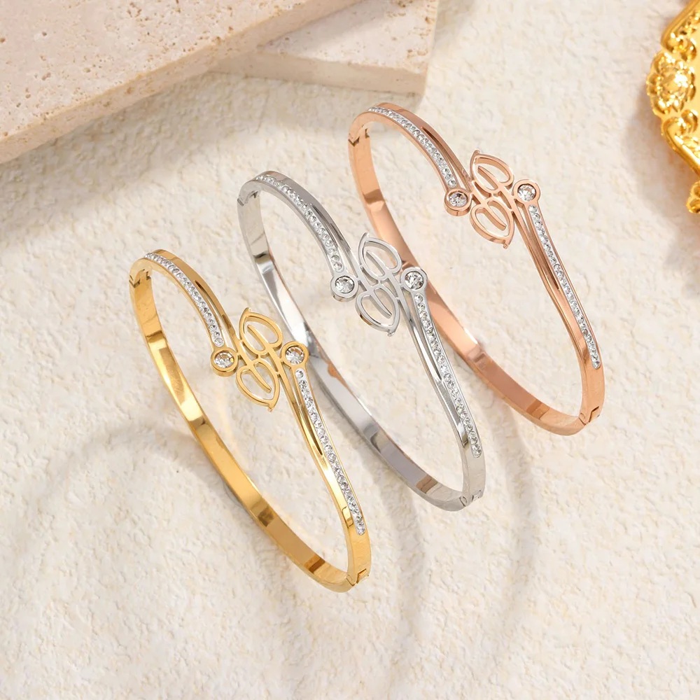 Женский простой браслет с серебряным покрытием розовое золото крестообразный