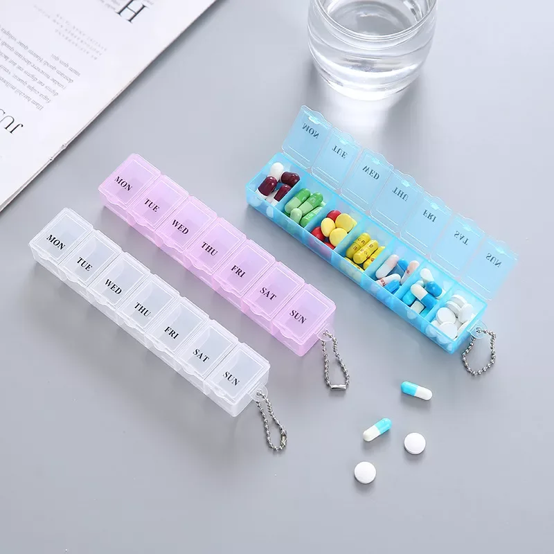 

Days Weekly Pills Box Tablet Holder Storage Case Medicine Drug Container Mini 7 Cells Pill Box Tablet Storage Box