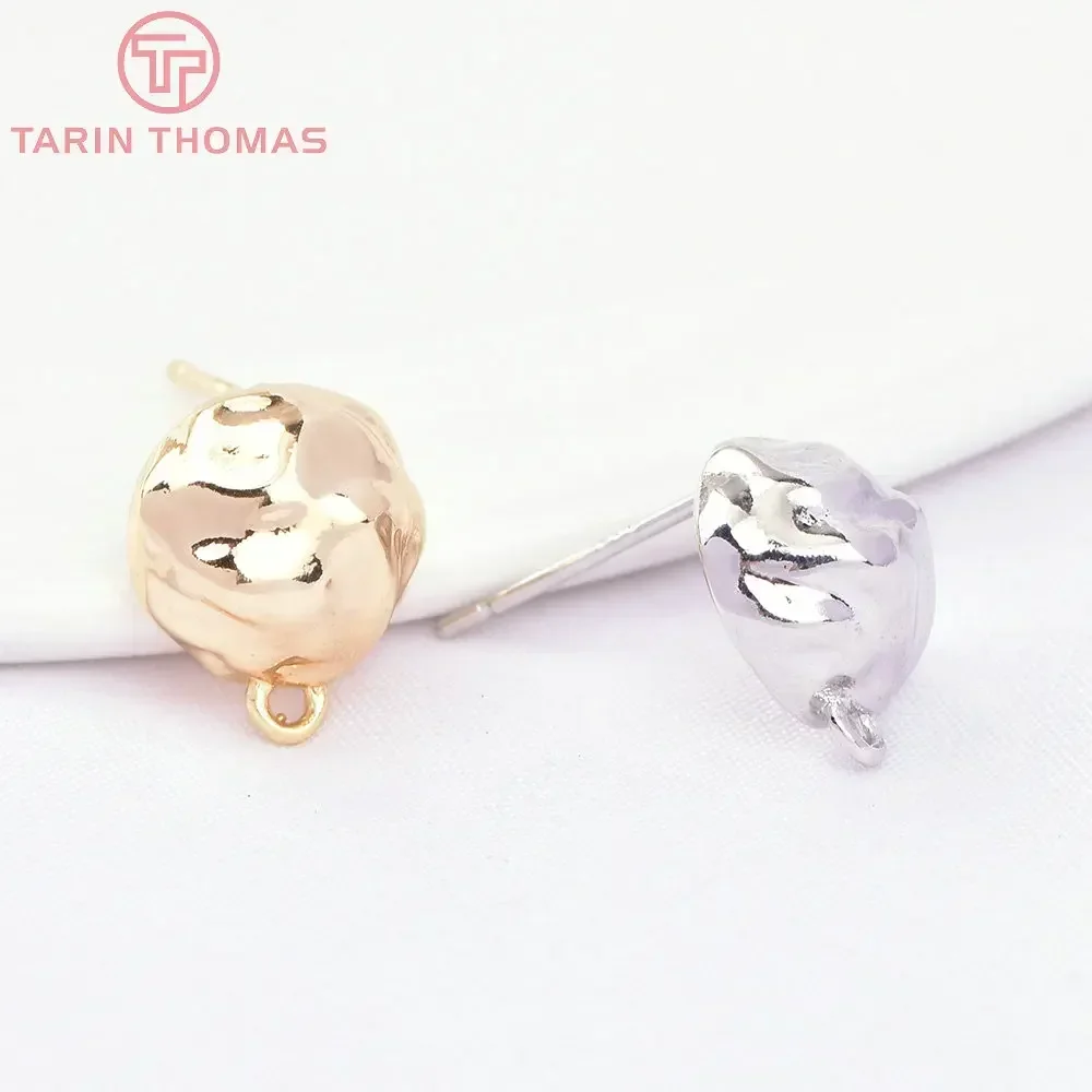 (7392) 6 шт. 9 5 мм 24-каратное золото цвет латунь полукруглая форма вогнутые выпуклые