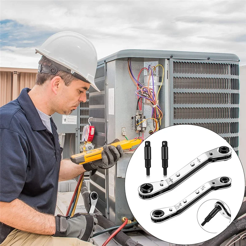 Адаптерный ключ HVAC шнур-переходник совместимый с желтой оболочкой 69522 от 3/16 до 3/8