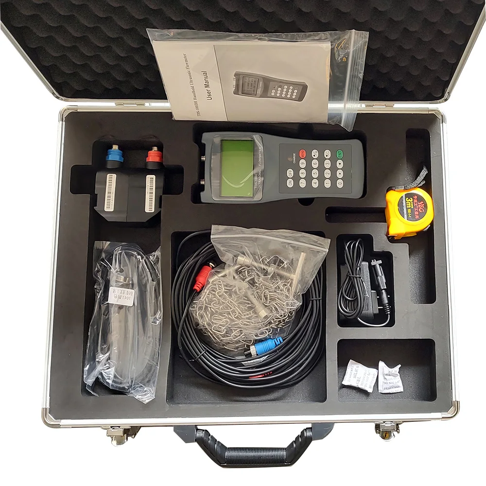 

TDS-100H-M2 Water Flowmeter With Sensor (DN50~DN700mm, 0-160℃) Transducer Handheld Digital Liquid Ultrasonic Flow Meter
