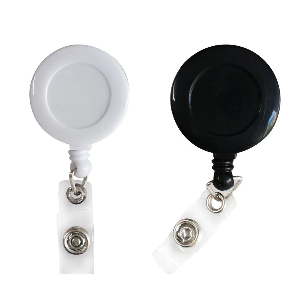 

50 Pieces Self Retractable Key Holder Camping Traveling Keychain Multifunctional Keyring Outdoor Equipment White