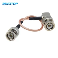 bnc male to bnc male right angle plug rg316 50 ohm connector rf coaxial jumper cable pigtail coax extension cable cord