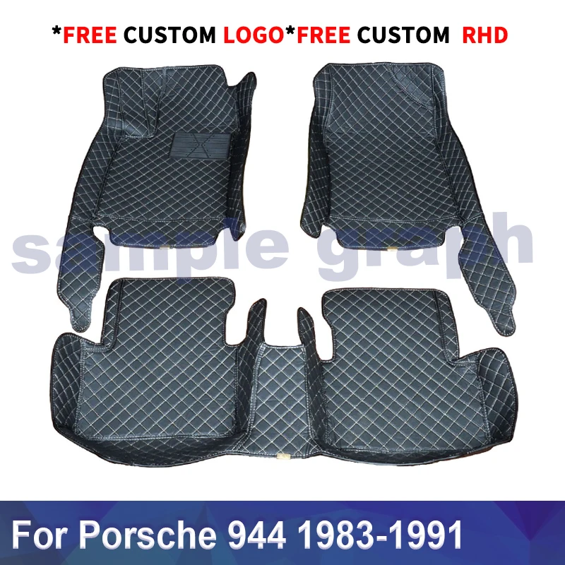 

Custom Car floor mats for PORSCHE 944 1983-1991 Customauto foot Pads automobile carpet cover Car accessories
