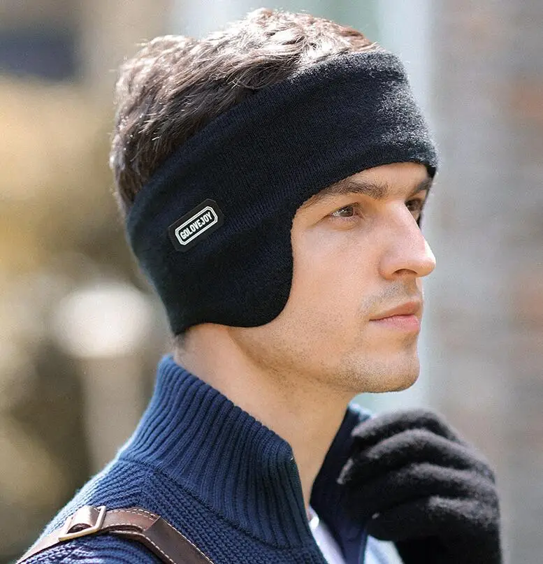 Новые зимние лыжные наушники для мужчин уличные спортивные велосипедные ветрозащитные двухслойные теплые головные уборы