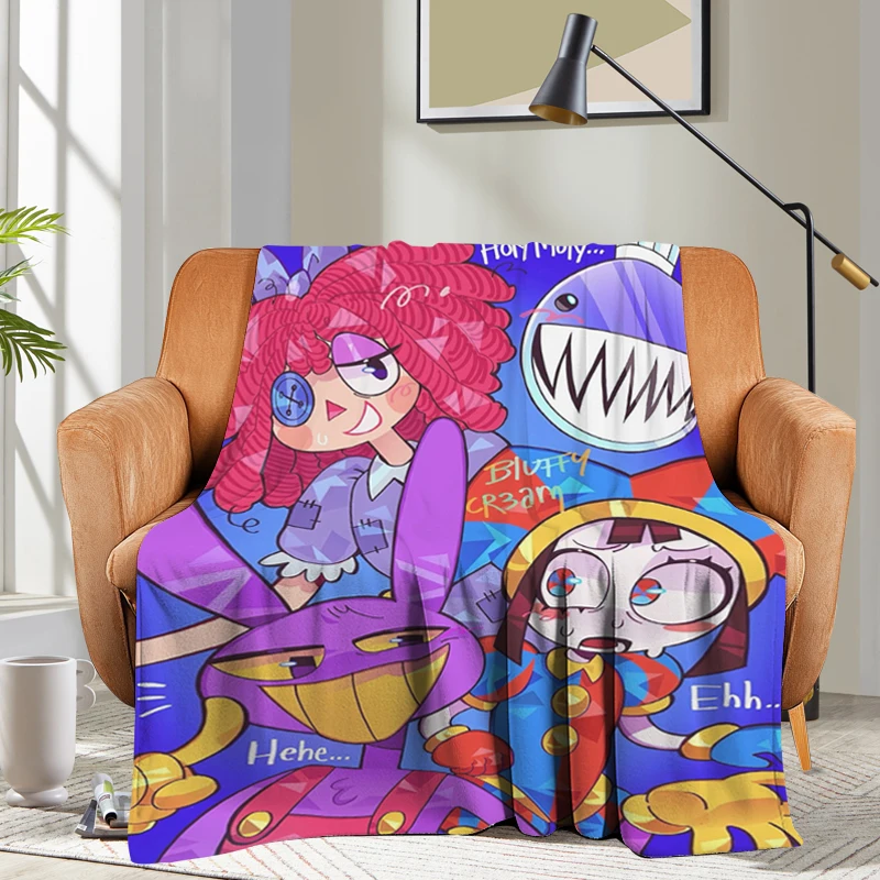 Фланелевое одеяло диван зимнее теплое цифровое цирковое королевское размерное