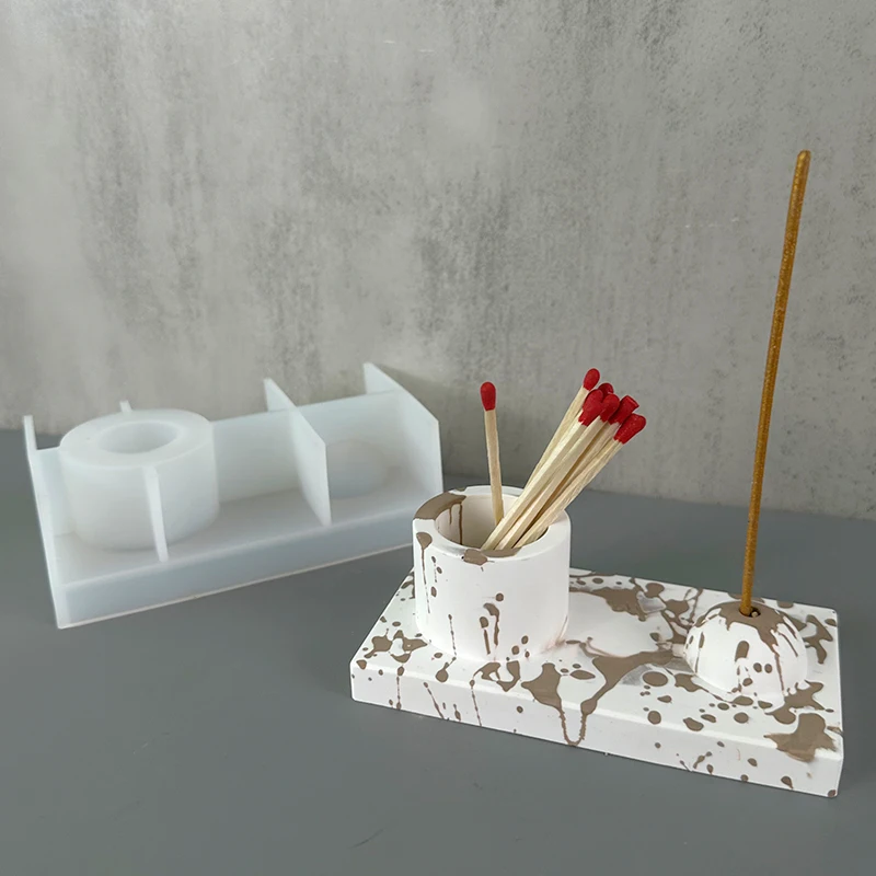Силиконовая форма «сделай сам», подставка для благовоний, подсвечник, Flowepot, форма для бетона и цемента, подставка, пластырь, полимерные формы, принадлежности