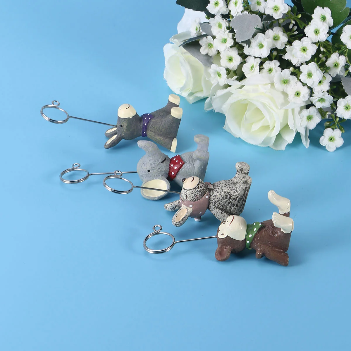 

6 Pcs Cartoon Note Holder Animal Display Board Cute Desktop Ornament Photo Clip