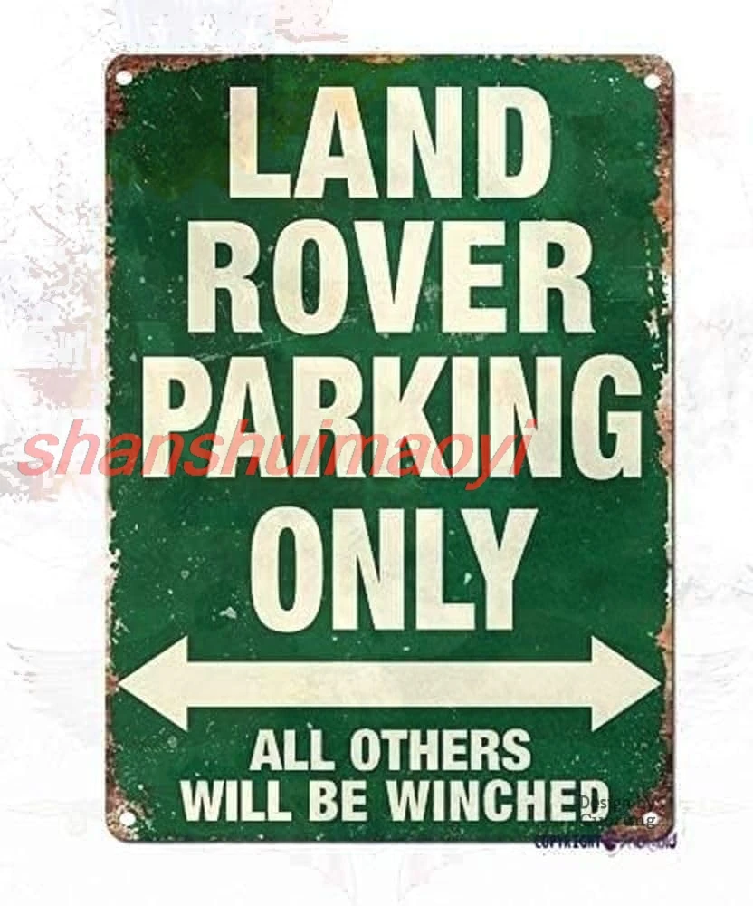 Металлическая вывеска Land Rover Parking Only SHANSUI