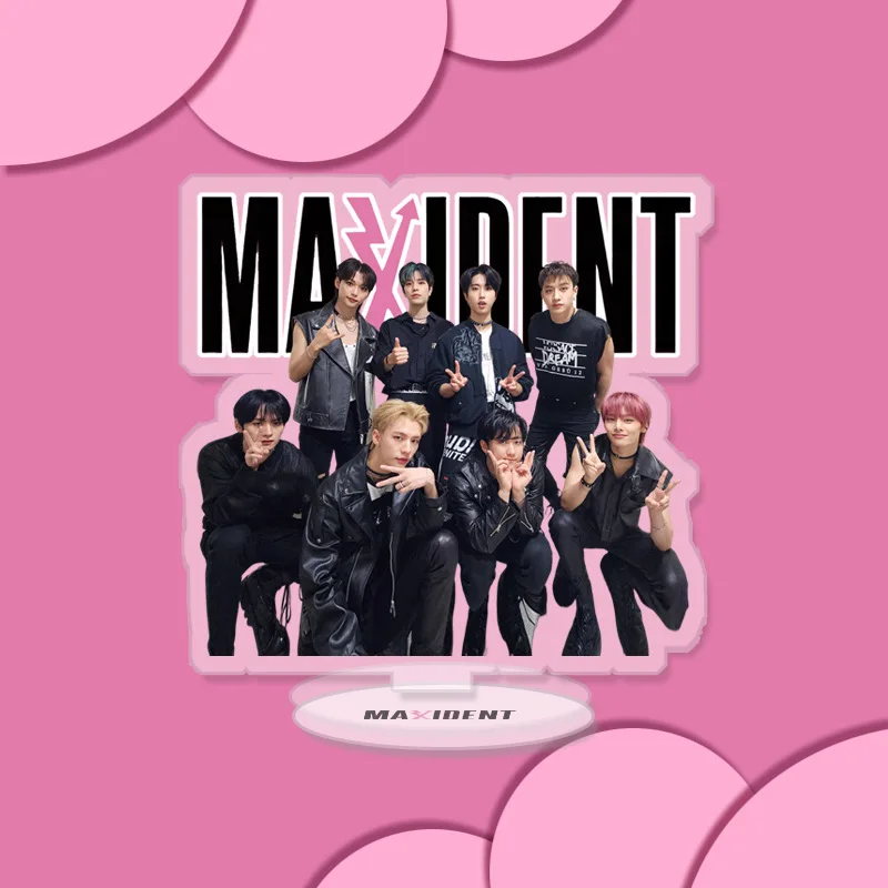 Фото Новый альбом Stray Kids Standee Kpop MAXIDENT акриловые прозрачные фигурки стоячие настольные маленькие Оптовые станции бренд №2