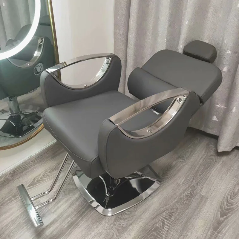 

Reclinable Barber Salon Chair Barbershop Luxury Hairdressing Makeup Salon Chair Hidraulic Leg Silla De Barbero Furniture