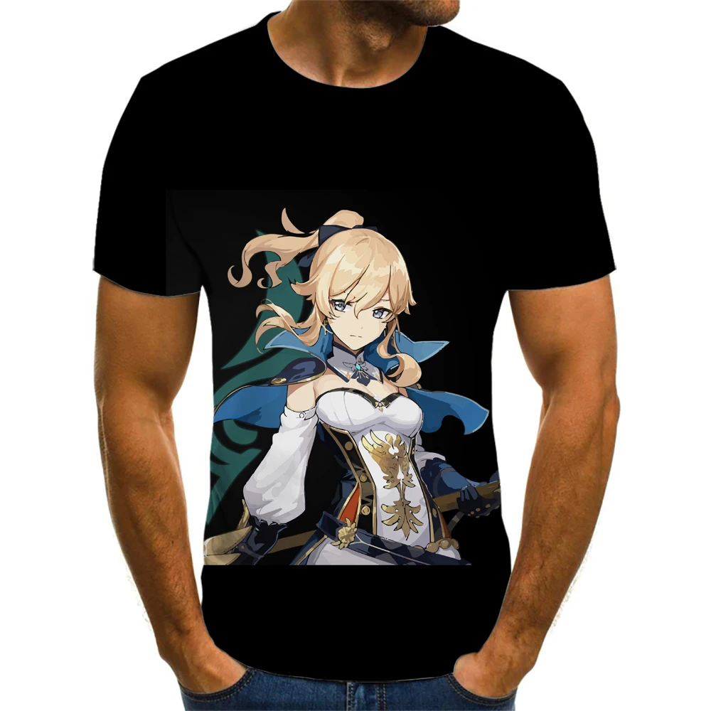 

Футболка Genshin Impact Graphic для мужчин, топы, футболка, одежда, летняя уличная одежда, одежда для мужчин, женские футболки