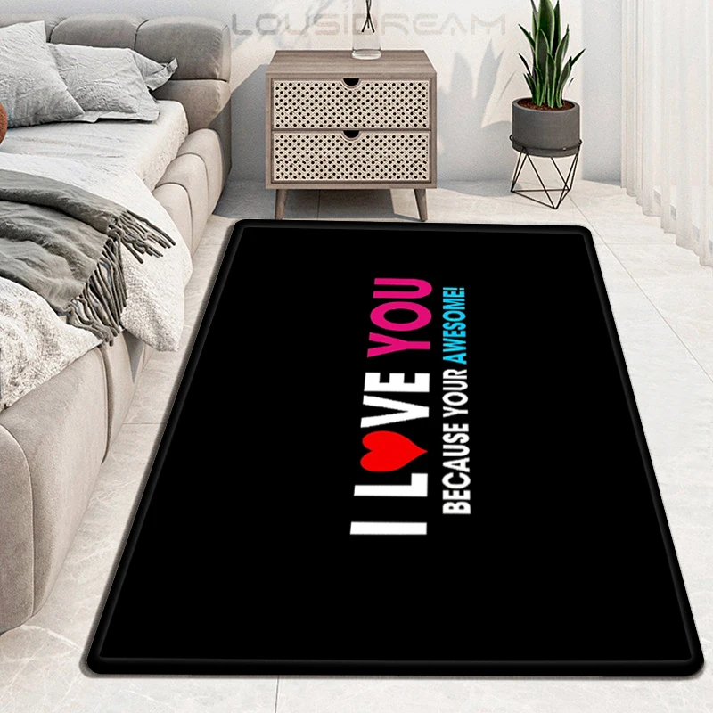 Любовь искусство ковер кухня MatEntrance Придверный коврик Спальня украшение для пола
