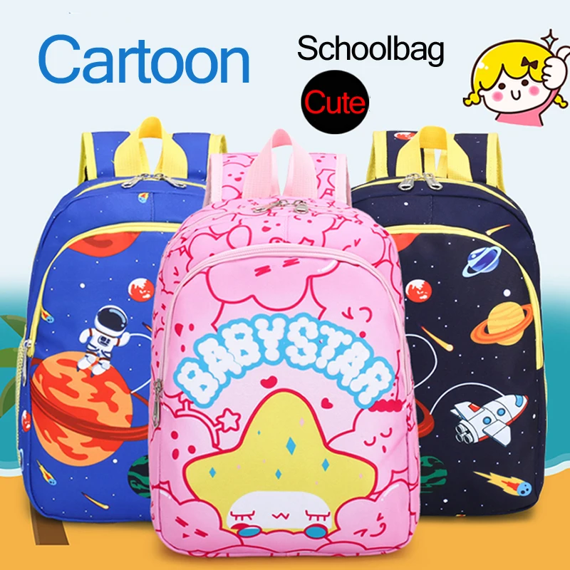 Primary School Schoolbag Large Capacity Junior High Girl Bags Cartoon Planet Children Backpack Space School Bag Waterproof Bag