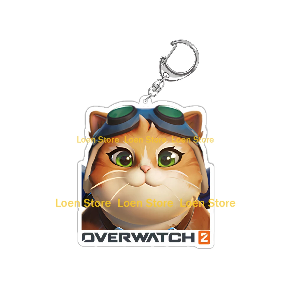 Фото Акриловый брелок с персонажами Overwatch 2: Мизуки, Домина, Анран, Джетпак, Кэт, Эмре, Заря, Венчур, Сомбра, D.Va, Моира, Сигма. №3