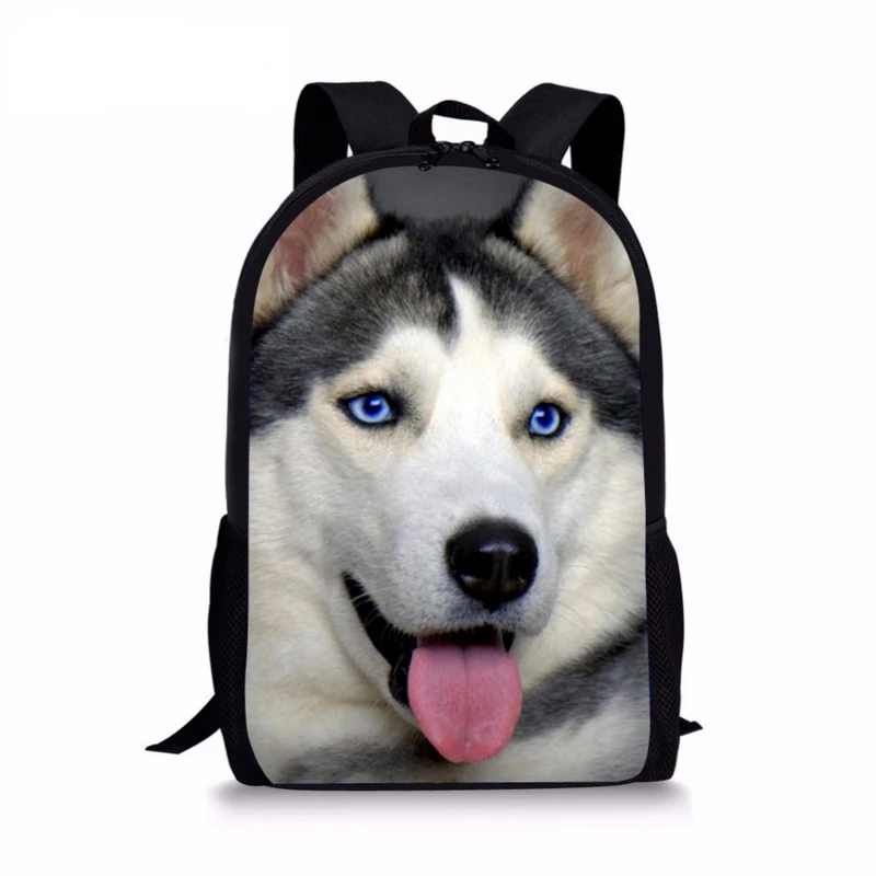 

Cool 3D Wolf Dog Pattern School Backpack Men's Elementary School Bags Kids Boys Girls School Bags Kids Gifts Mochila