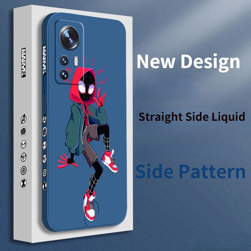 

Marvel Spiderman Couple For Xiaomi Mi 13 12T 11i 11X 10S 10 Pro Lite Liquid Left Rope Phone Case