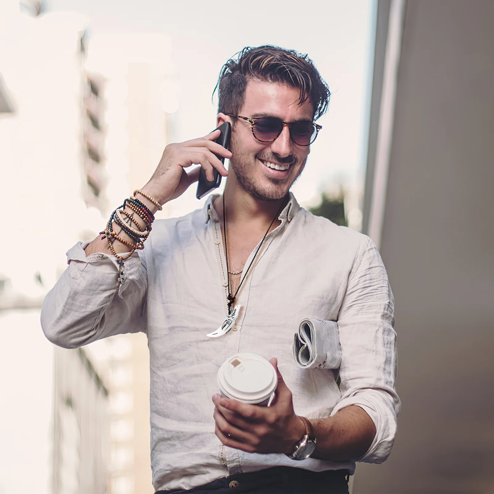 Ожерелье ожерелья браслеты мужские бисеры Для волка Серфер ювелирные изделия