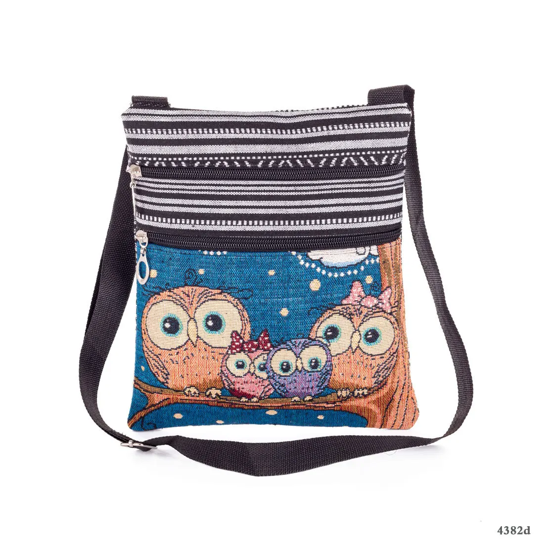 

Owl jacquard one shoulder diagonal bag women's coin purse mobile phone bag