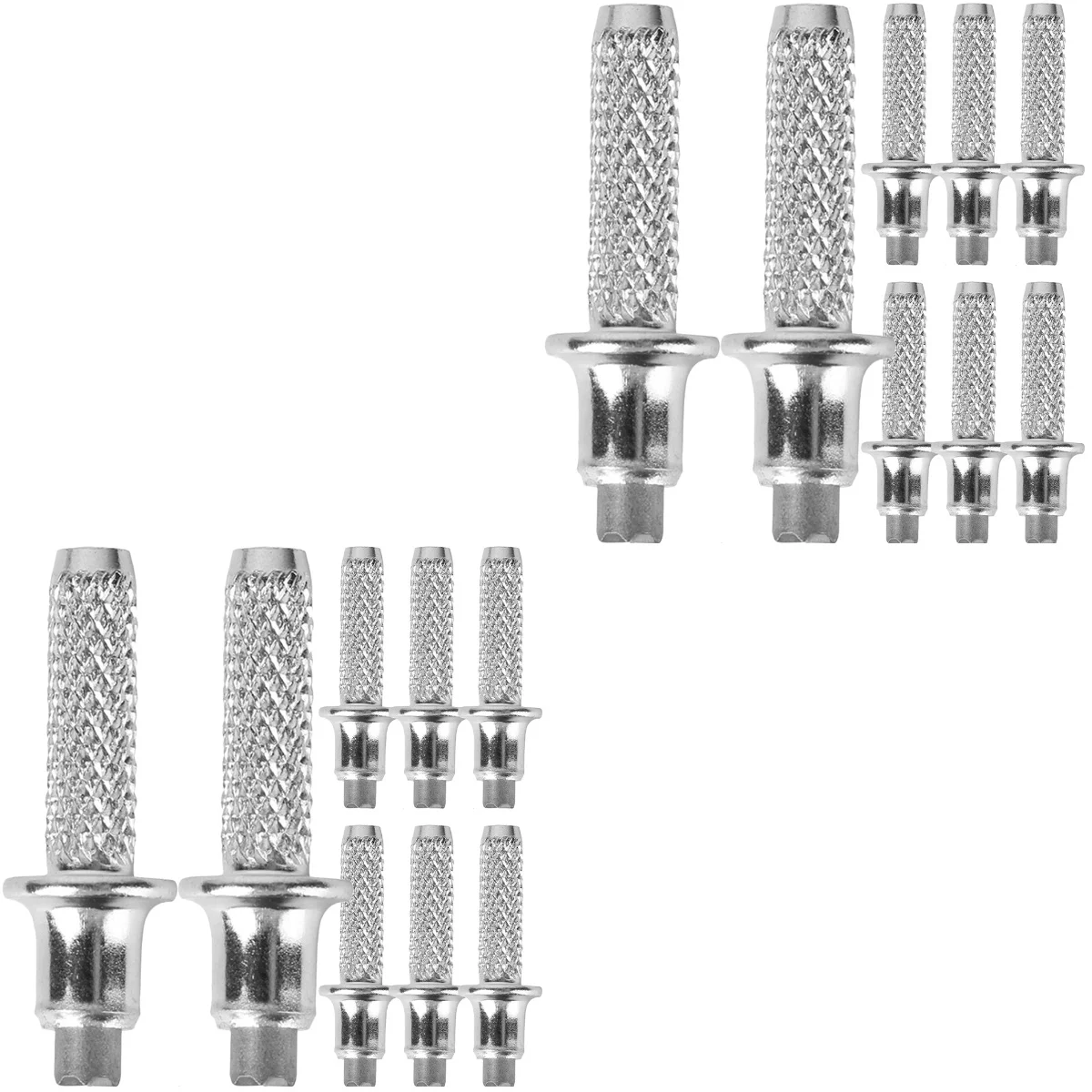 

16 Pcs Hiking Cane Mountaineering Stick Tip Tips Trekking Poles Walking Metal Feet Sticks Travel