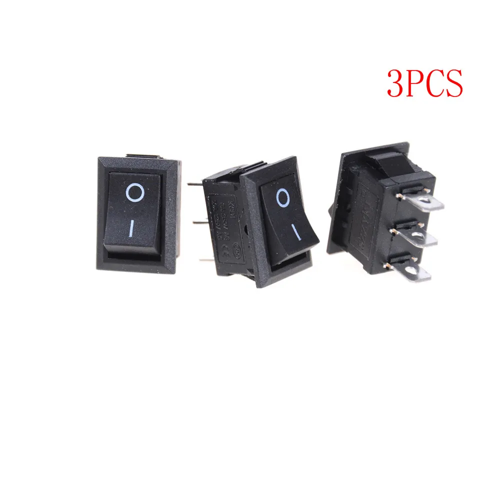 

3PCS 21*15mm SPST 3PIN ON/OFF Boat Rocker Switches 6A/250V 10A/125V