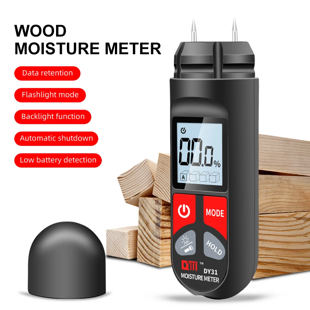 

Digital Wood Moisture Meter Paper Humidity Tester With LCD Display DY31 Portable Wall Hygrometer Timber Damp Detector 0-99.9%
