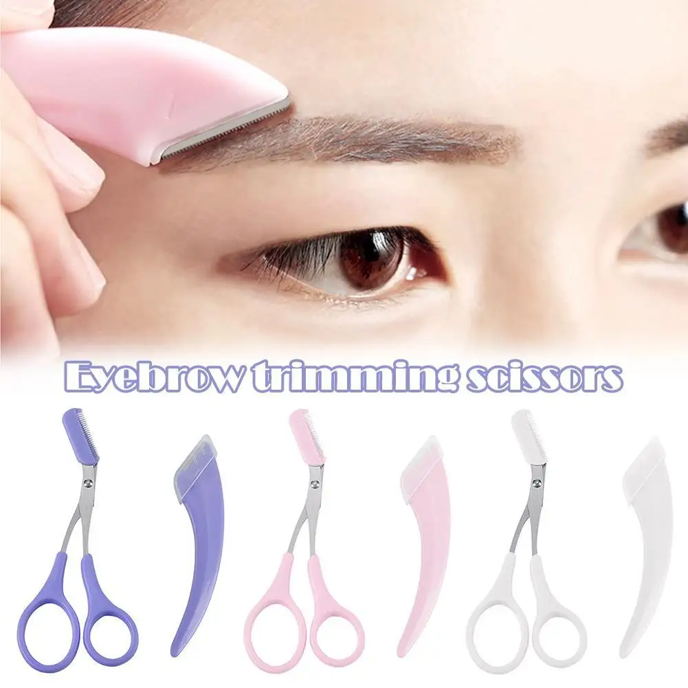 

Professional Eyebrow Trimming Knife Eyebrow Face Razor Eyebrow Scissors With Comb Brow Trimmer Scraper Accessories For Women