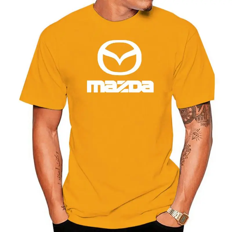 

Новинка 2022, Мужская футболка с логотипом автомобиля Mazda, весна-осень, Высококачественная хлопковая футболка, мужская спортивная футболка из...