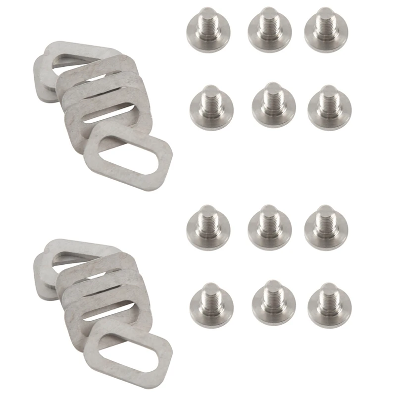 

12X Titanium Bolts Spacers For LOOK KEO Road Bike Clipless Pedals Cleats