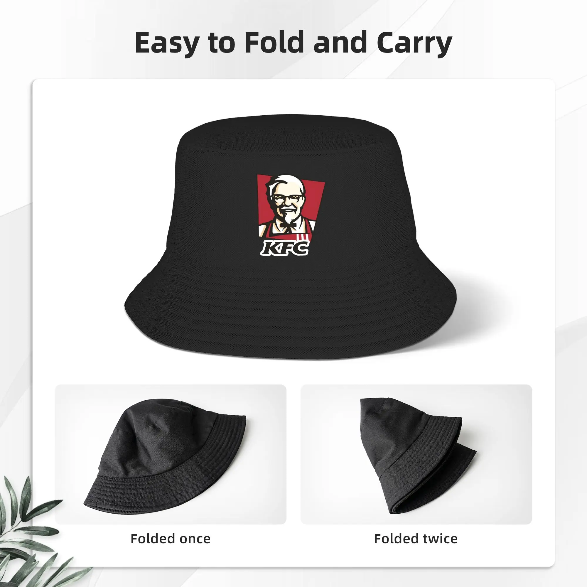 Фото Универсальная панама Kentucky Fried Chicken, портативная рыбацкая шляпа, классическая летняя охотничья кепка, хип-хоп шляпа с графическим принтом, солнцезащитная шляпа №3