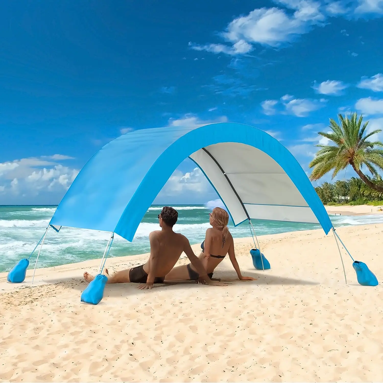 

Семейная Пляжная палатка для 2-4 взрослых, уличная тент, UPF 50 + УФ-защита, легко устанавливаемая искусственная, навес от солнца для кемпинга, Su