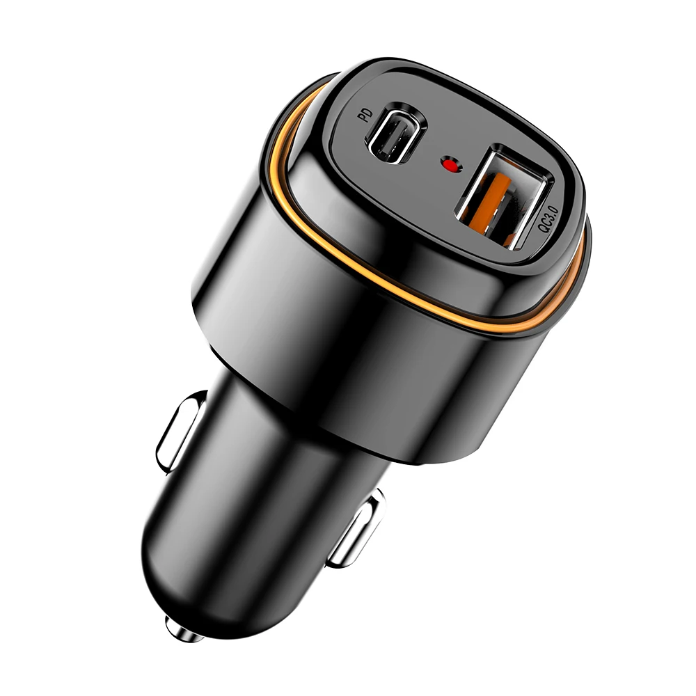 

Автомобильное зарядное устройство USB, автомобильное зарядное устройство USB C PD20W/PPS20W & QC 3,0 18W/SCP22.5W, для IPhone13/12/X/8 Square