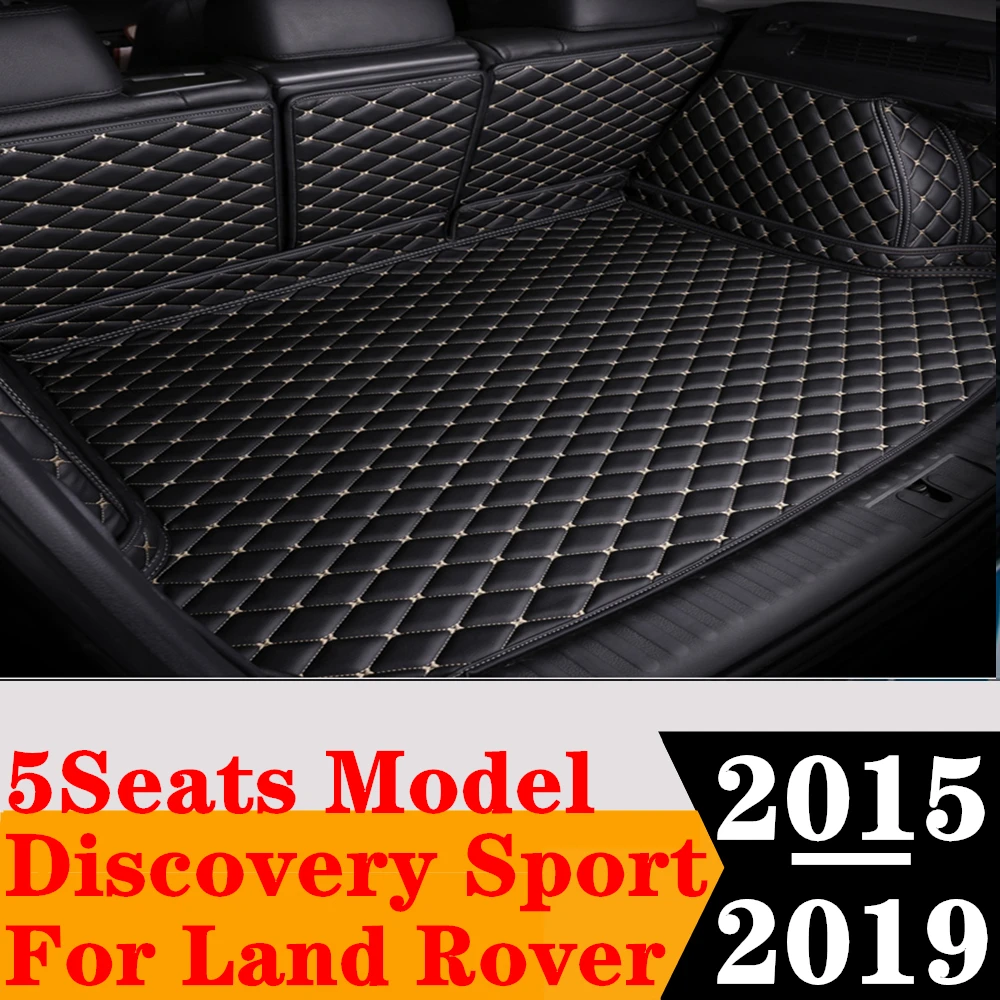 

Sinjayer Waterproof Covered Car Trunk Mat Tail Boot Pad Carpet Cover Cargo Liner For Land Rover Discovery Sport 5Seats 2015-2019