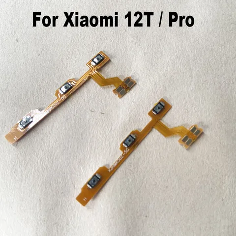 Кнопки регулировки громкости для Xiaomi 12T Pro, гибкий кабель, кнопка включения и выключения питания, кнопка регулировки громкости, замена гибкого кабеля