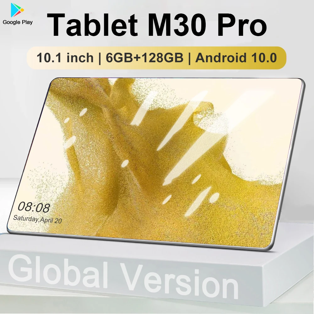 

Планшет M30 Pro на Android, экран 10 дюймов, 6 ГБ + 2022 ГБ