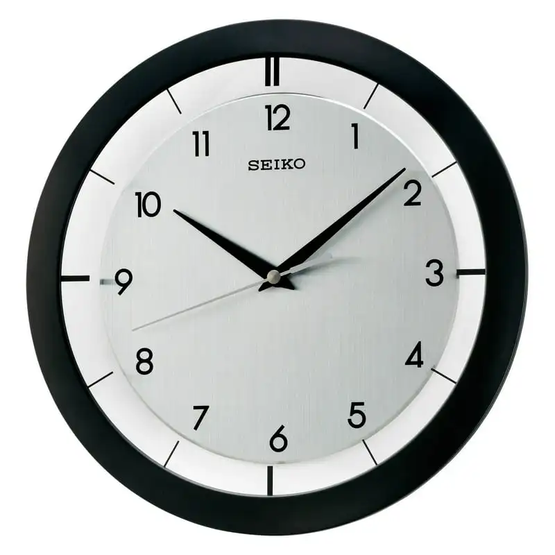 

St. James Brushed Metal Wall Clock, Modern, Analog, Quartz QXA520KLH Kitchen clocks wall Table clock Reloj despertador Alarm clo