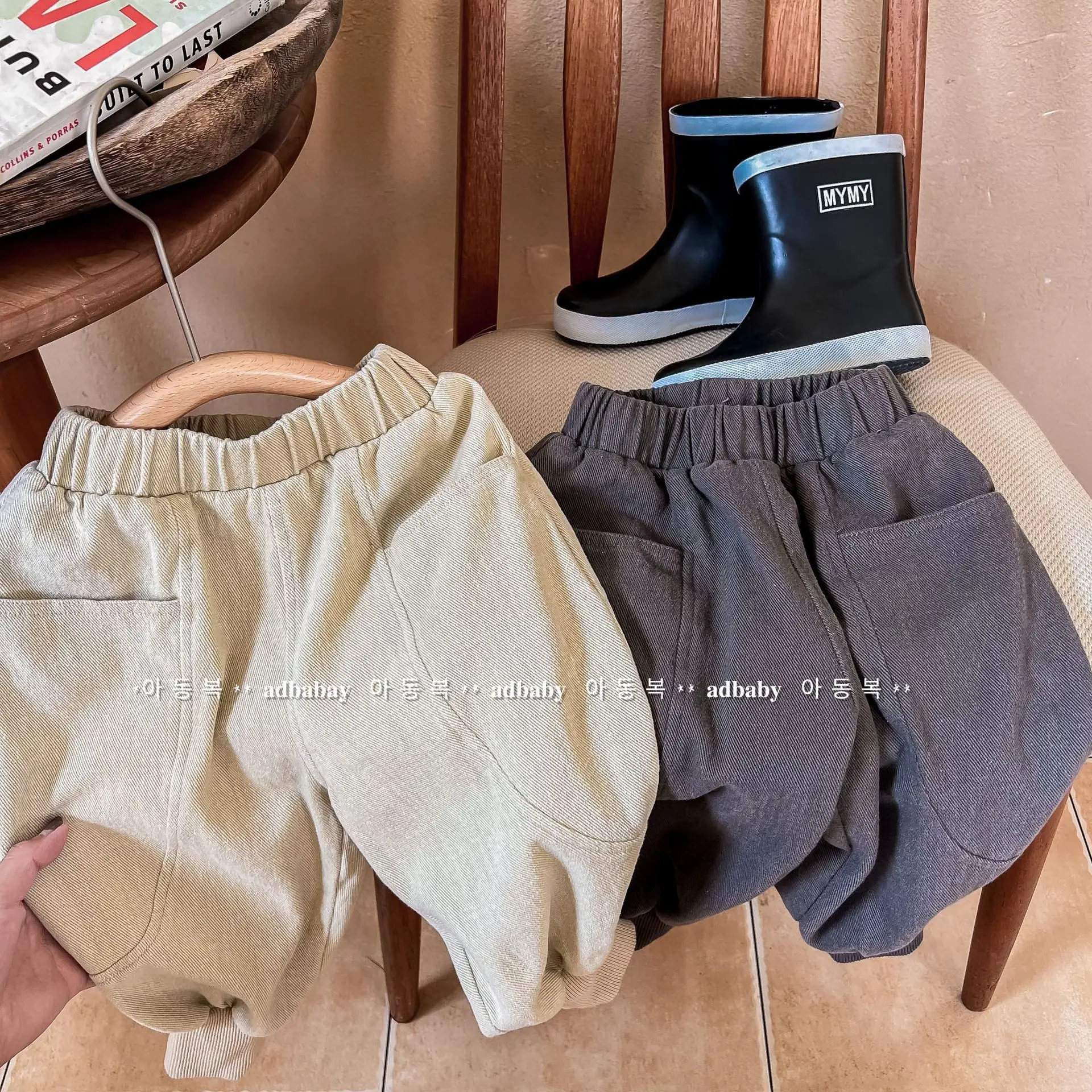 2022 Autumn New Girls Cotton Harem Pants Solid Children Loose Trousers Fashion Boys Casual Pants Loose Kids Clothes