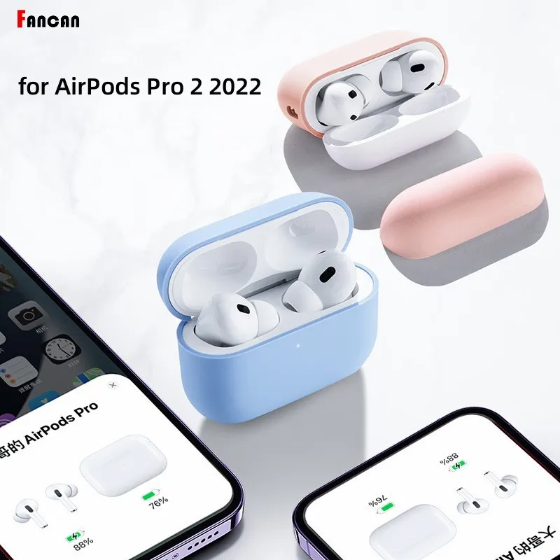 

Официальный силиконовый мягкий чехол 2023 дюйма для AirPods Pro 2, Беспроводная Bluetooth версия, для Apple Airpod Pro 2, мягкий чехол