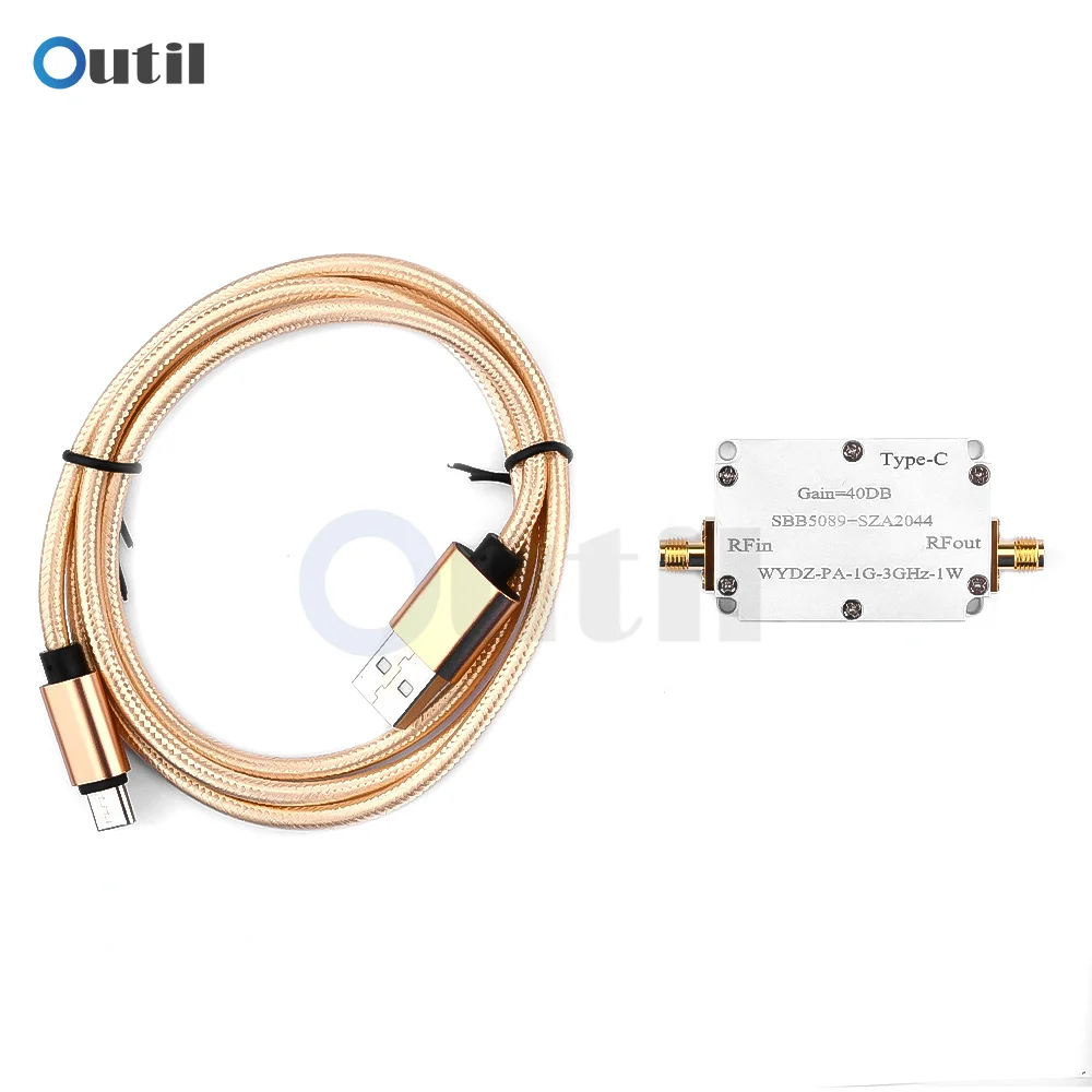 

SBB5089 + SZA2044 2,4 ГГц 1 Вт микроволновый однонаправленный усилитель мощности 30 дБм RF 1G-3 ГГц усилитель мощности с кабелем Type-C