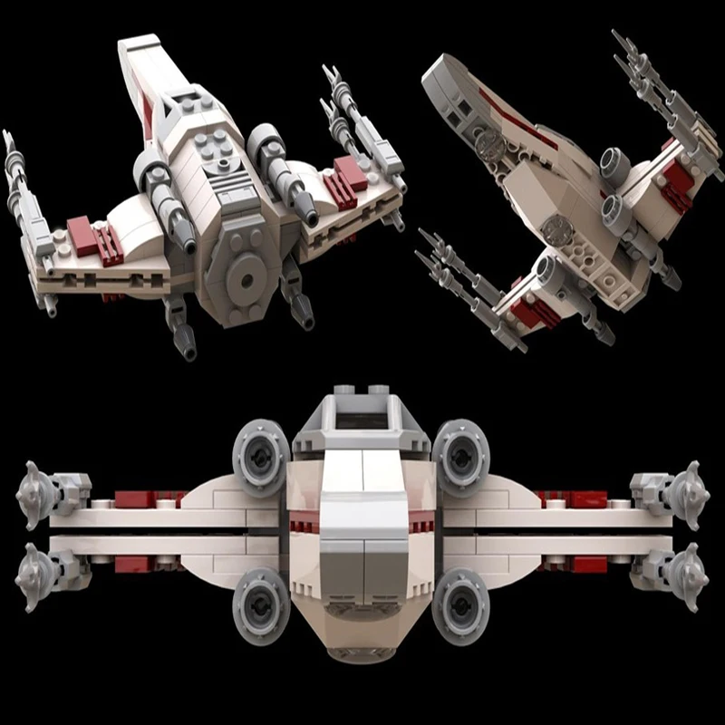 Фото Набор для сборки MOC Star Battle X-Wing Starfighter (Масштаб Death Star GWP) из 207 деталей, модульный конструктор DIY для мальчиков, подарок №2