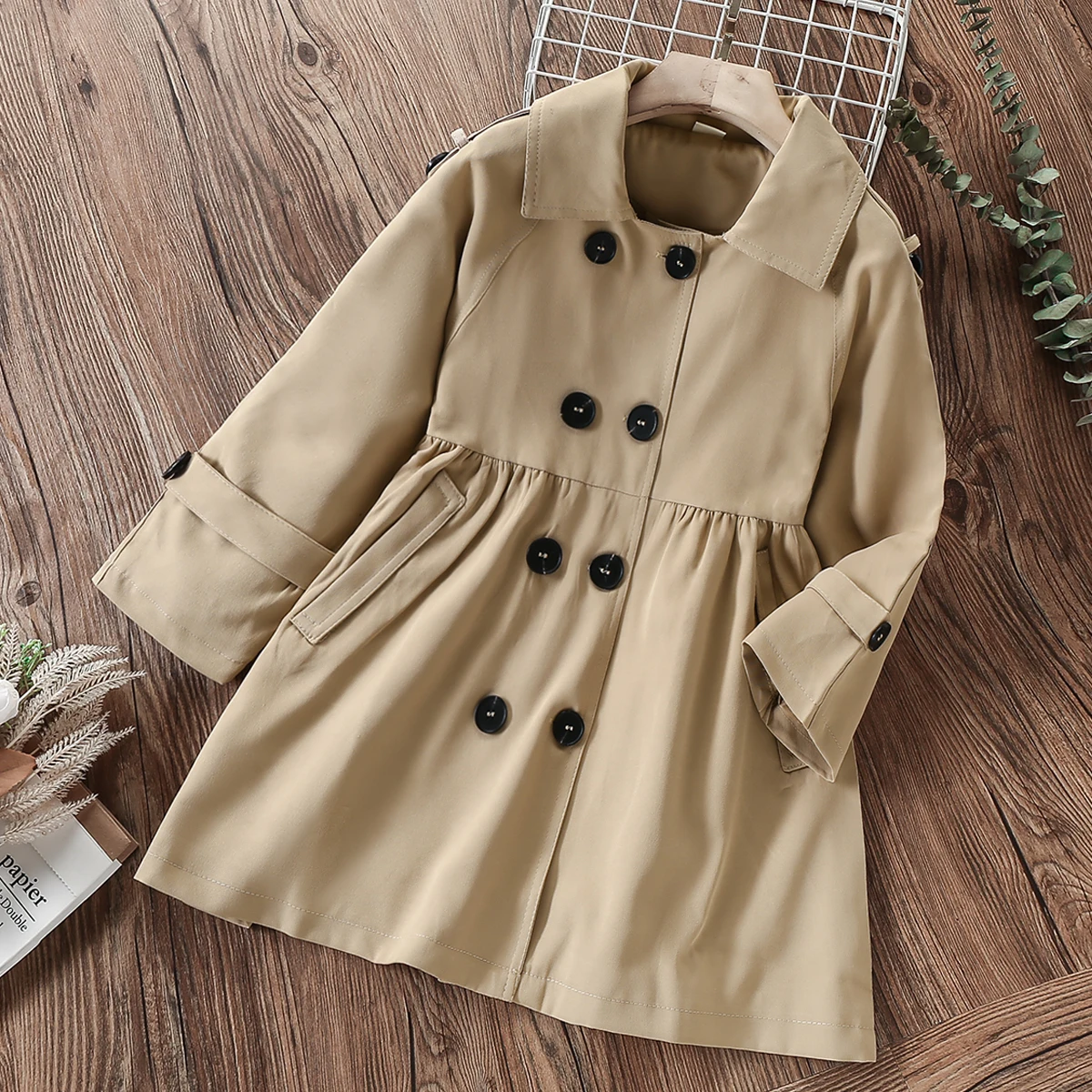 

Baby Kids Jacket for Girls Coats Autumn Chilren Clothes for Teenagers Windbreak Costumes School Trench Coat 6 8 9 10 12 13 Years