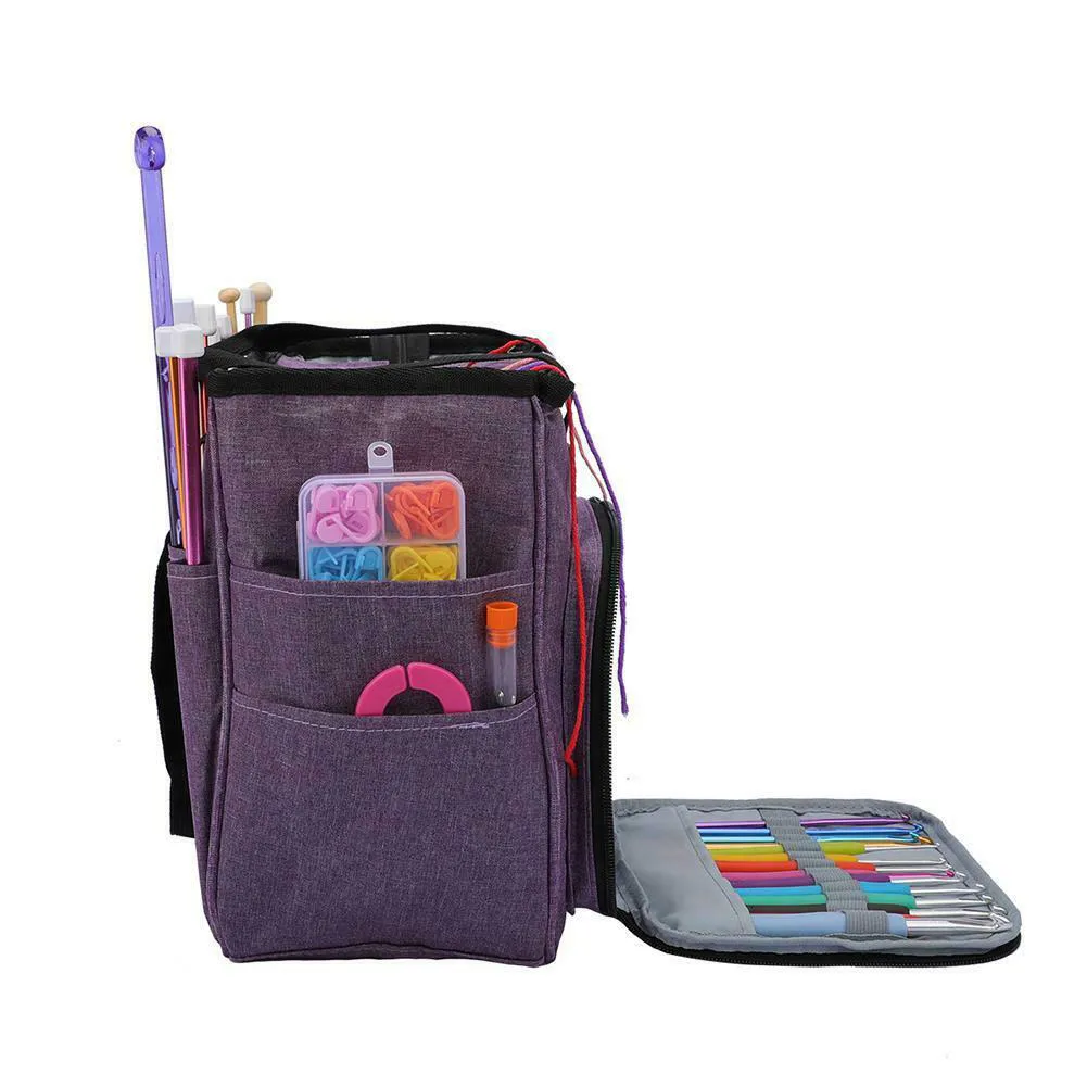 Crochet Knitting Storage Bag For Needles And DIY Needle Arts Craft Yarn Hook Sewing Tools |