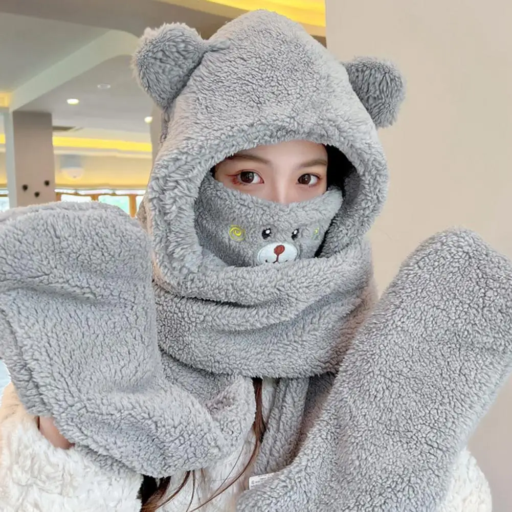 

Soft Washable Keep Warm Full Protection Lady Face Cover Hand Warmer Lady Face Cover Hand Warmer for Skating