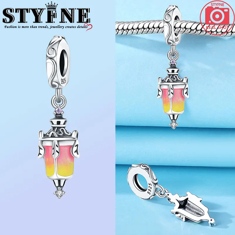 Винтажная резная подвеска-лампа из стерлингового серебра 925 пробы сказочный